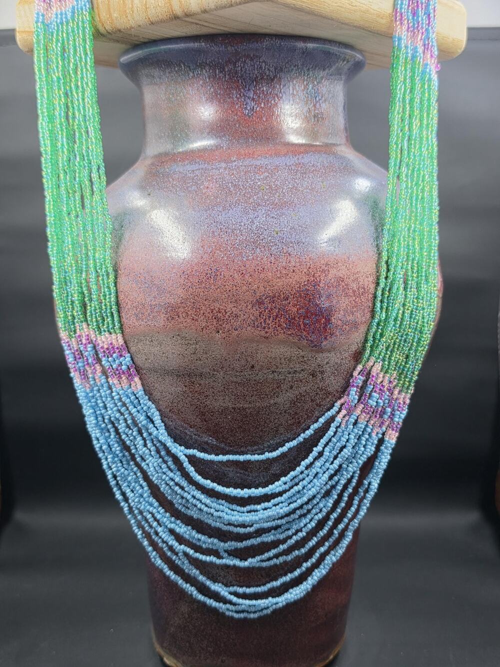 Vintage Cara NY Seed Bead Necklace: 16 Strands, 30" Length